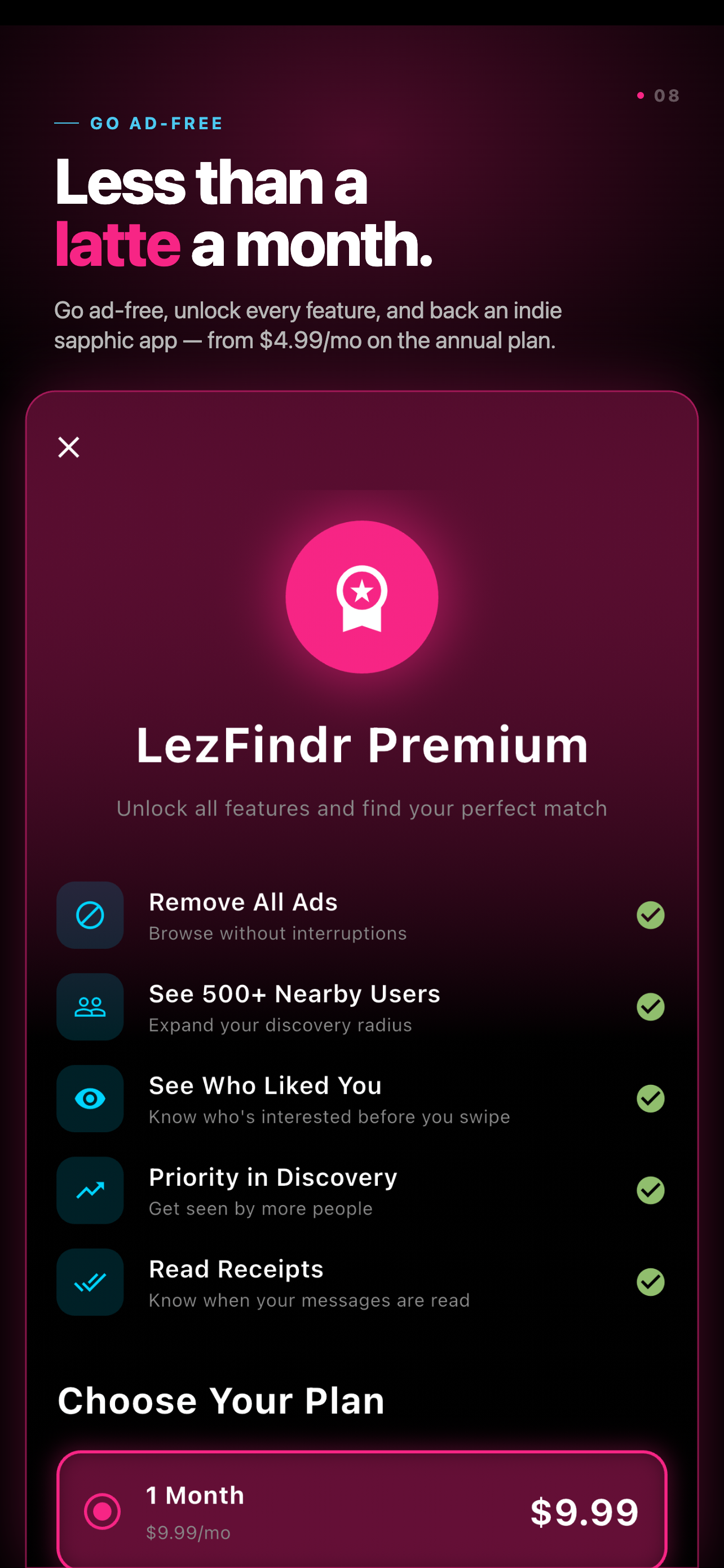 Affordable premium, free to connect